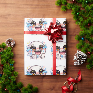 Süßes Kawaii Weinen Lachen vor Freude Glückliche T Geschenkpapier