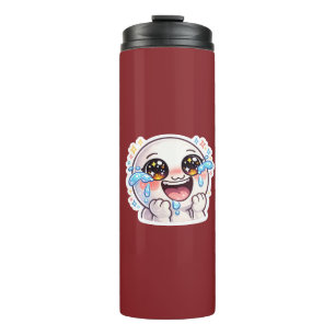 Süßes Kawaii Weinen Lachen vor Freude Glückliche T Thermosbecher