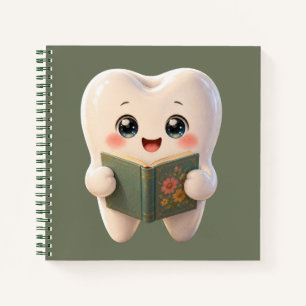 Süßes Kawaii-Zahn-Charakter-Notizbuch Notizbuch