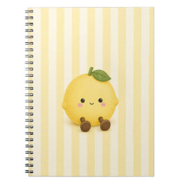 Süßes Kawaii-Zitronen-Notizbuch Notizblock