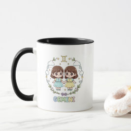 Süßes Kawaii-Zwilling-Zodiac-Zeichen Tasse