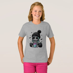 Süßes Kinder-Grey-T-Shirt mit reizender Illustrati T-Shirt