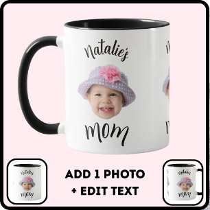  Süßes Kinderbaby-Gesicht Foto Kind Name Mama  Tasse