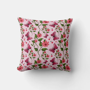 Süßes Kirsch-Schmetterlingsmuster, Glänzende Kawai Kissen