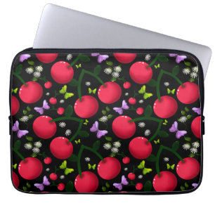 Süßes Kirsch-Schmetterlingsmuster, Glänzende Kawai Laptopschutzhülle