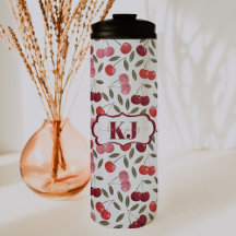 Süßes Kirschenmuster | Monogramm