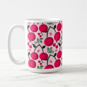 Süßes Kirschmuster, Glänzende Kawaii-Frucht Kaffeetasse