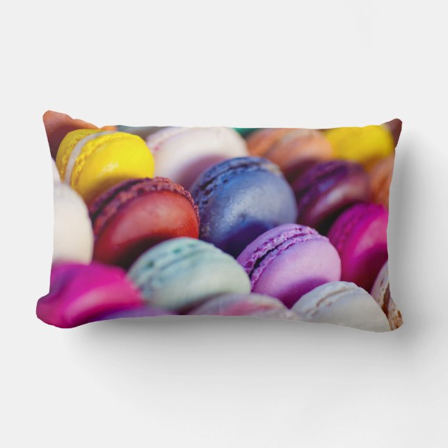 Süßes Kissenkissen Regenbogen macaron Makronen Lendenkissen (Vorderseite)