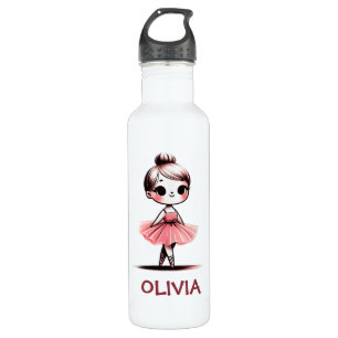 Süßes kleines Ballerina-Mädchen Edelstahlflasche