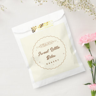 Süßes Kleines Bissen Bäckerei-Logo-Aufkleber Geschenktütchen