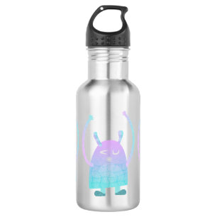 Süßes kleines blaues Monster Edelstahlflasche