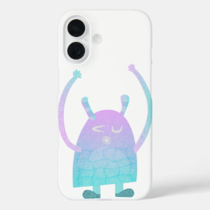 Süßes kleines blaues Monster iPhone 16 Hülle