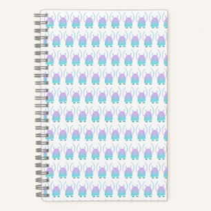 Süßes kleines blaues Monster Notizbuch