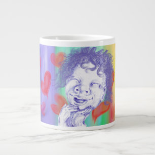 Süßes Kleines, das vor Freude lacht Jumbo-Tasse