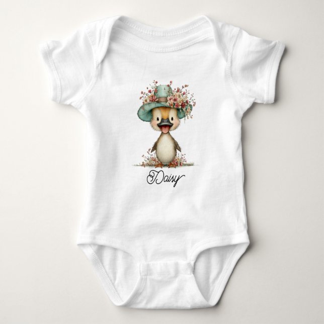 Süßes kleines Entlein Baby Strampler (Vorderseite)