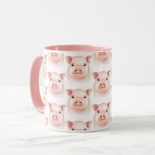 Süßes kleines Ferkel Rosa rosa Schweine Bauernhof  Tasse