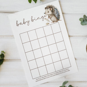Süßes kleines Igel-Baby-Bingo-Baby-Shower-Spiel Poster