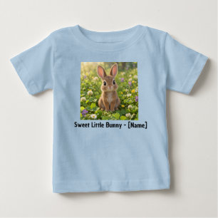 Süßes kleines Kaninchen benutzerdefinierter Name B Baby T-shirt