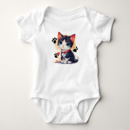 Süßes kleines Kätzchen Baby T-Shirt Strampler