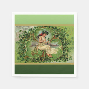 Süßes kleines Kleeblatt Serviette
