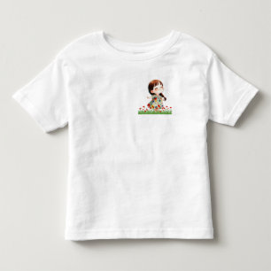 Süßes kleines Mädchen auf einem Blumenfeld Kinder- Kleinkind T-shirt
