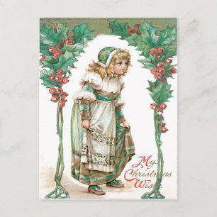 Süßes kleines Mädchen Holly Postkarte