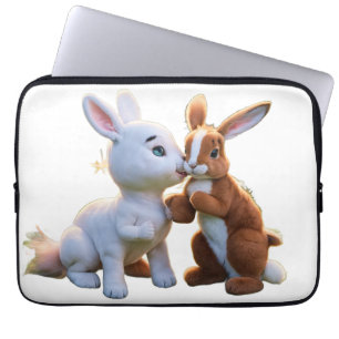 Süßes kleines Pferd knabbert sanft an einem niedli Laptopschutzhülle