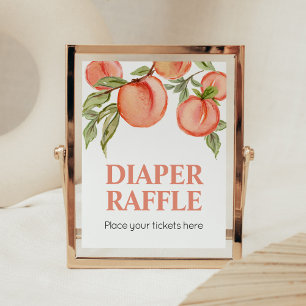 Süßes kleines Pfirsich-Baby-Party-Windel-Raffle-Sc Poster