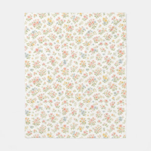 Süßes kleines verrücktes Blumenmuster nahtlos Fleecedecke