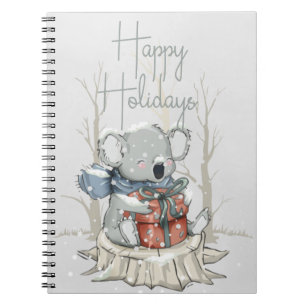 Süßes Koala Frohe Weihnachten Notizbuch Notizblock