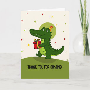 Süßes Krokodil-Geschenk Dankeskarte