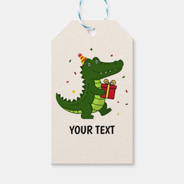 Süßes Krokodil-Geschenk Geschenkanhänger (Vorderseite)