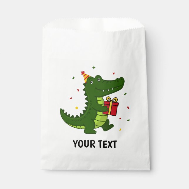 Süßes Krokodil-Geschenk Geschenktütchen (Vorderseite)