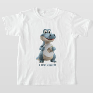 Süßes Krokodil-Kinder-T-Shirt   C steht für Krokod T-Shirt