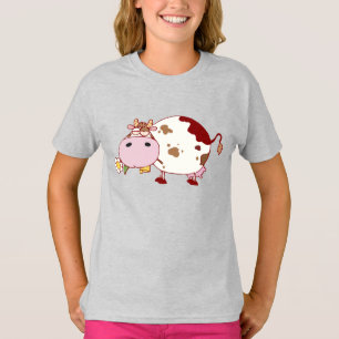 Süßes Kuh-Design Bauernhof-Leben Rind-Liebhaber-Ge T-Shirt
