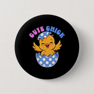 Süßes Küken Osterhase Ostertag Kinder Kleinkind Ju Button