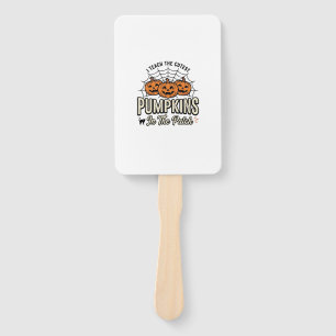 Süßes Kürbis-Lehrer-Halloween-Design_1 Fächer