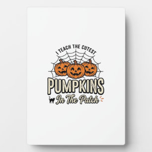 Süßes Kürbis-Lehrer-Halloween-Design_1 Fotoplatte