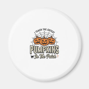 Süßes Kürbis-Lehrer-Halloween-Design_1 Magnet