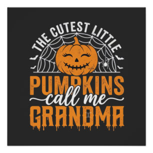 Süßes Kürbis-Oma-Halloween-Design_1 Poster