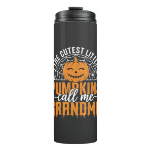 Süßes Kürbis-Oma-Halloween-Design_1 Thermosbecher