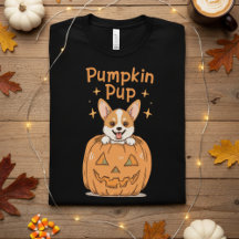 Süßes Kürbis-Welpen-Halloween-Corgi-T-Shirt