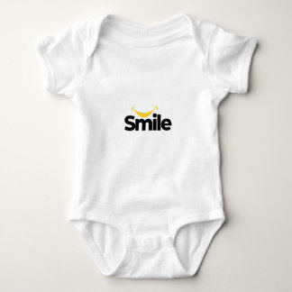 Süßes Lächeln Gelbe Banane Grafik Minimalistisches Baby Strampler