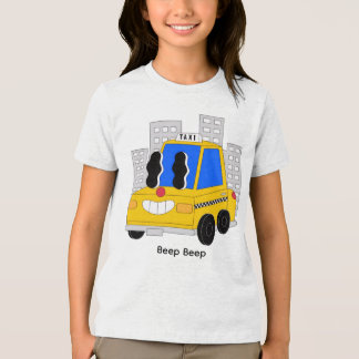 Süßes lächelndes Taxi-Cartoon – Lustiger Stadtwage Tri-Blend Shirt