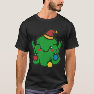 Süßes lächelndes Weihnachtsbaum-T-Shirt T-Shirt