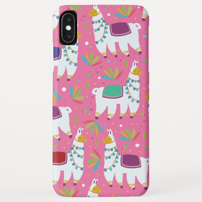 Süßes Lama-Muster Case-Mate iPhone Hülle (Rückseite)