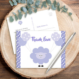 Süßes Lamm, Baby Shower Dankeschön Postkarte
