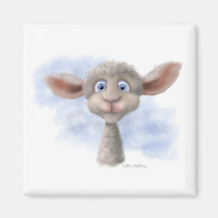 Süßes Lamm Cartoon Magnet