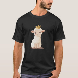 Süßes Lamm mit Krone für eine majestätische Atmosp T-Shirt