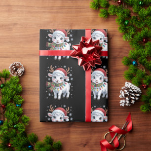 Süßes Lamm Weihnachten Lustiger Tierliebhaber Baue Geschenkpapier